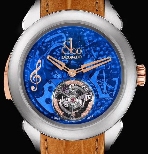 Jacob & Co PT500.24.NS.OB.A PALATIAL FLYING TOURBILLON MINUTE REPEATER TITANIUM (BLUE MINERAL CRYSTAL) Replica watch